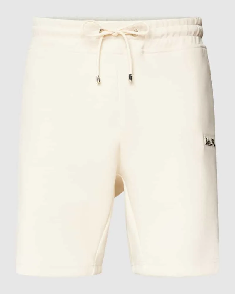 BALR. Sweatshorts mit Label-Applikation Modell 'Q-Series Offwhite