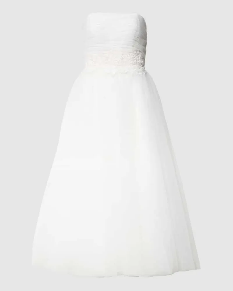 Mascara Brautkleid mit Zierbesatz Offwhite