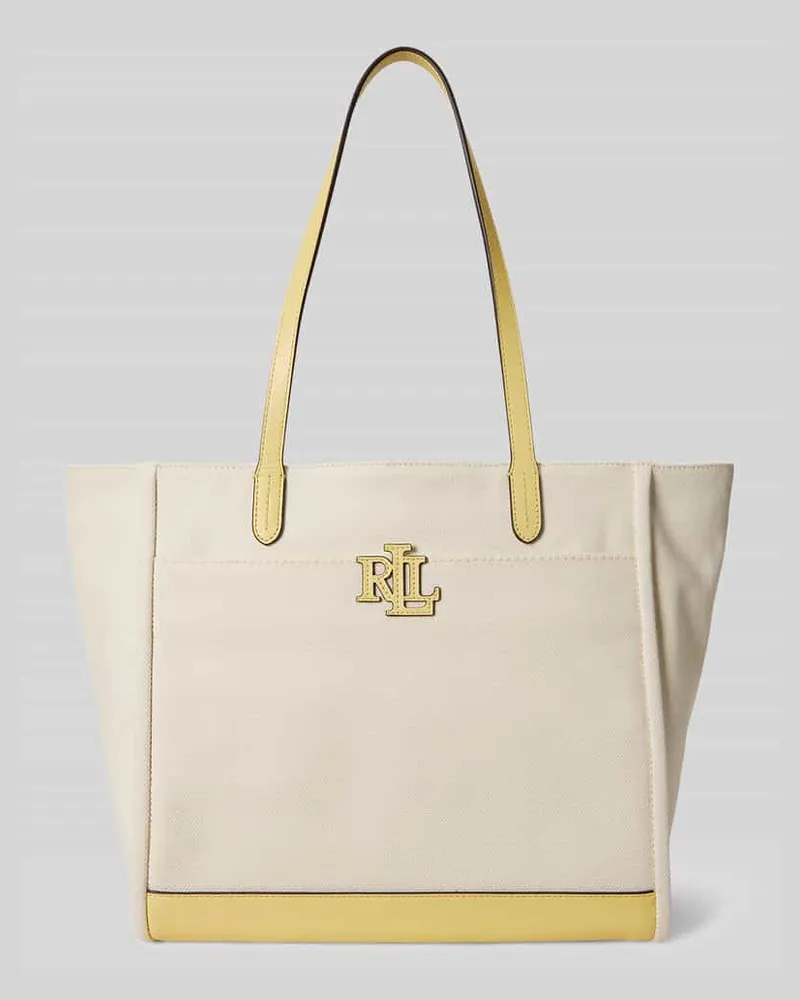 Ralph Lauren Shopper mit Logo Applikation Beige