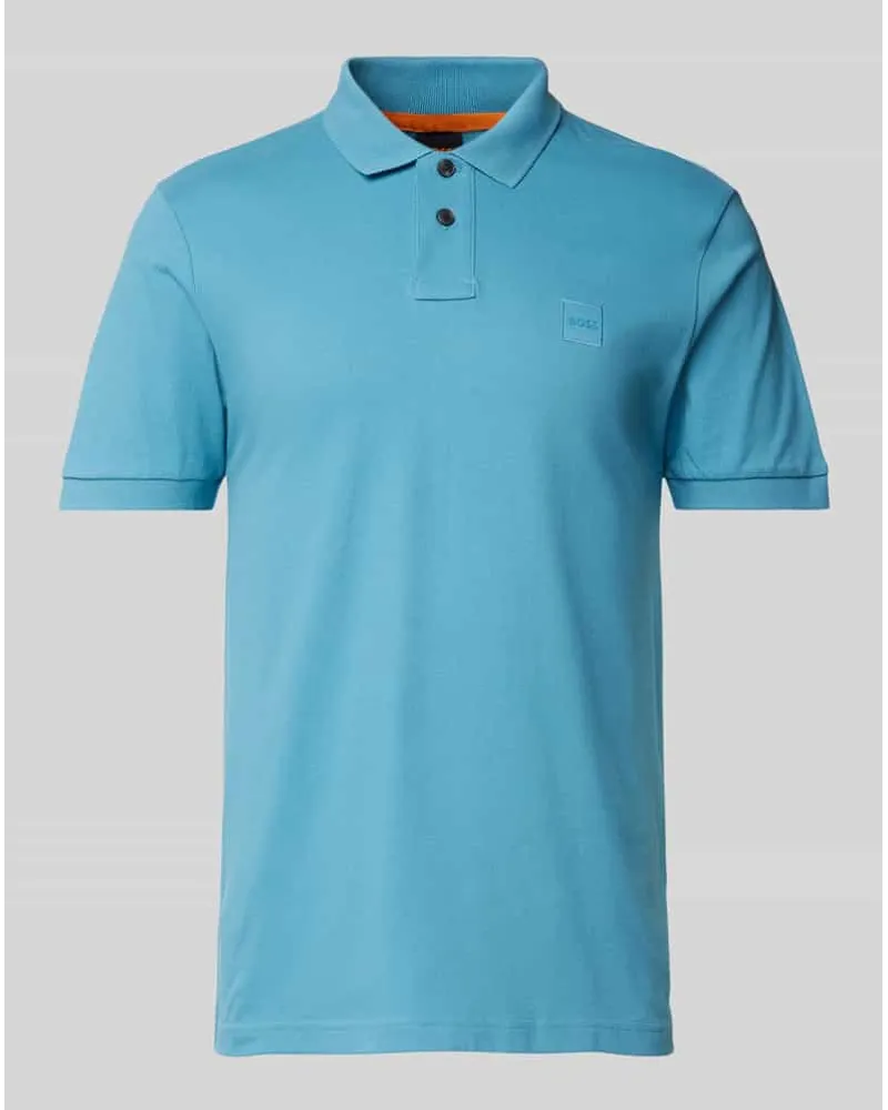 HUGO BOSS Slim Fit Poloshirt mit Label-Patch Modell 'Passenger Ocean
