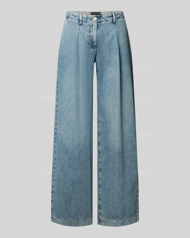 Luisa Cerano Wide Leg Jeans mit Eingrifftaschen Jeansblau