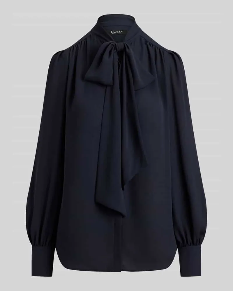 Ralph Lauren Regular Fit Langarmbluse aus Chiffon Modell 'KLARYCE Marine