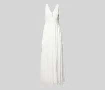 Abendkleid mit Spitze und V-Ausschnitt