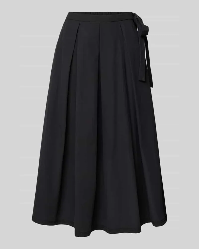 Max Mara Midirock mit Kellerfalten Modell 'FOLK Black