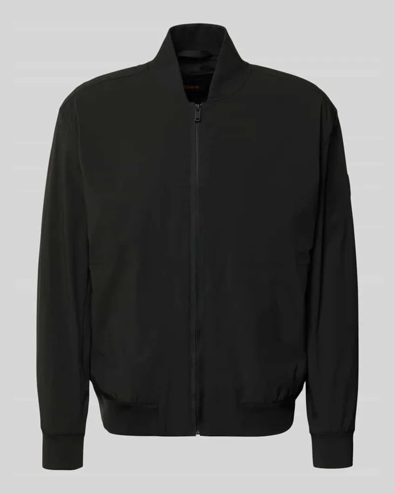 HUGO BOSS Regular Fit Blouson mit Baseball-Kragen Modell 'OSURF Black