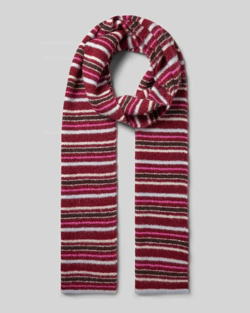 OH APRIL Schal mit Woll-Anteil in Strick-Optik Modell 'Beau Dunkelrot