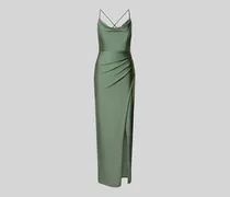 Abendkleid mit Wasserfall-Ausschnitt und Gehschlitz