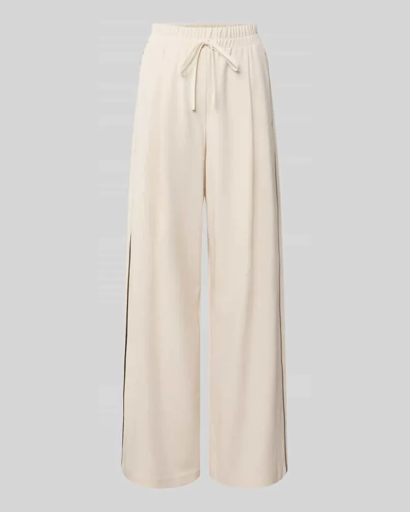 Max Mara Relaxed Fit Weite Hose aus Lyocell-Mix Modell 'GODEZIA Offwhite