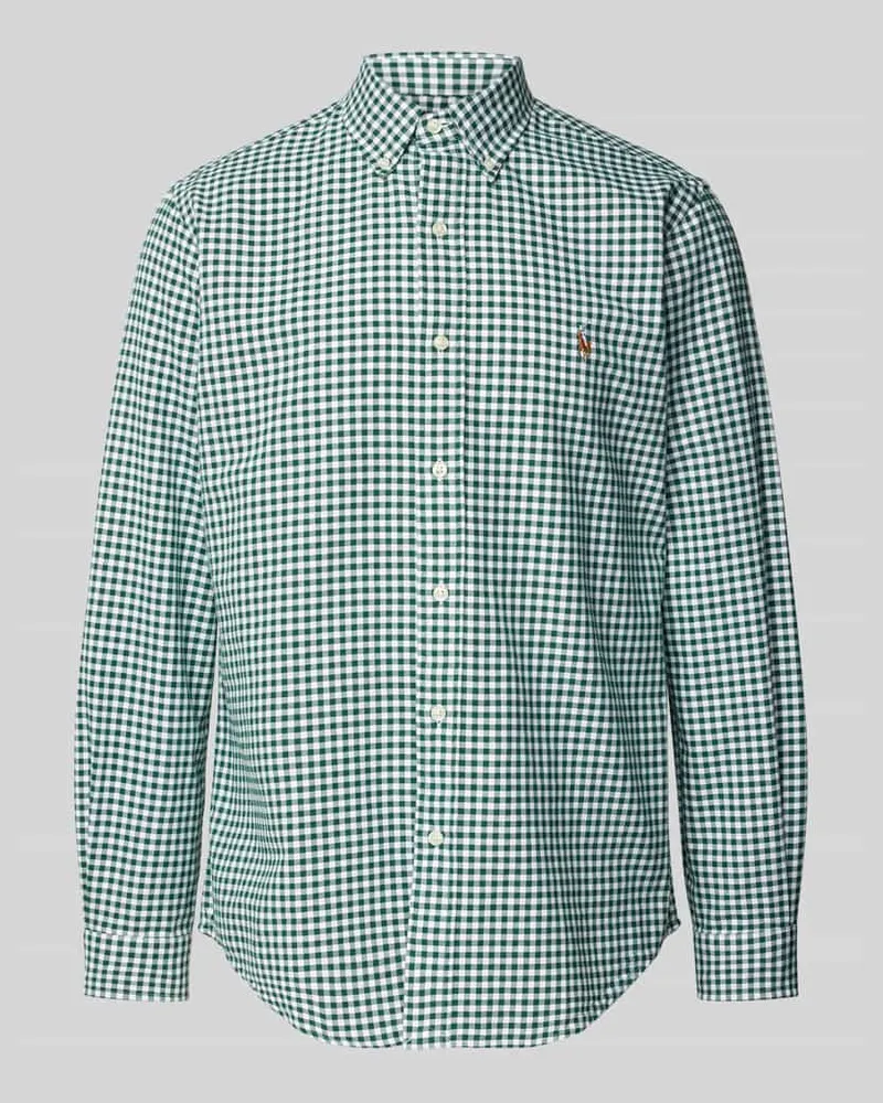 Ralph Lauren Freizeithemd mit Button-Down-Kragen Hellgruen