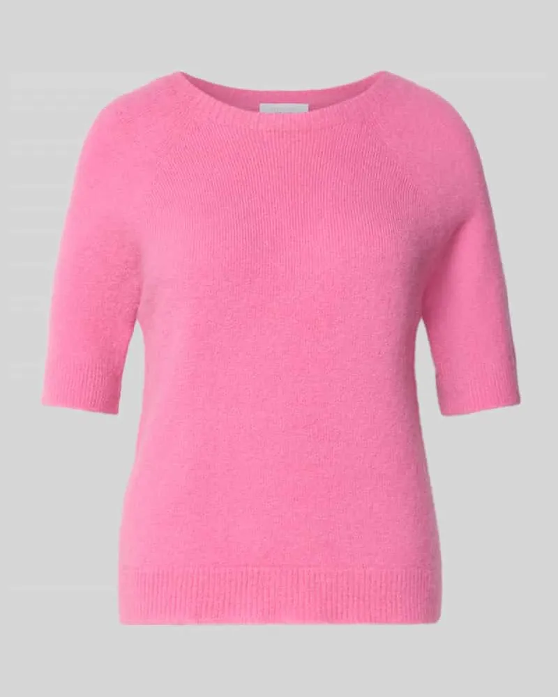 Rich&Royal Strickpullover mit gerippten Abschlüssen Pink