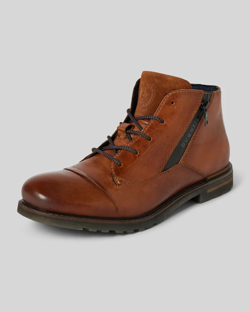 Bugatti Boots aus Leder Modell 'Vittore Cognac