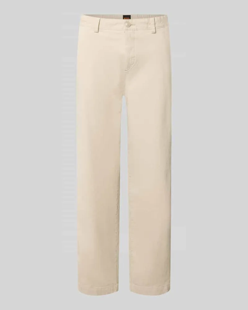 HUGO BOSS Straight Fit Chino aus Baumwoll-Mix Modell 'Chino_Keyes_DS Beige