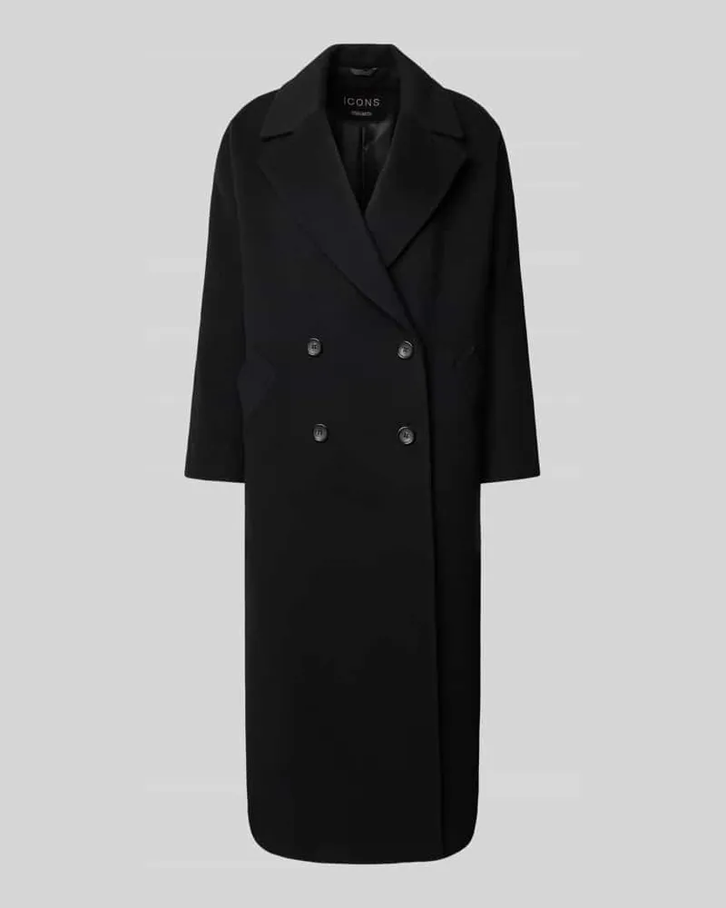 Cinzia Rocca Wollmantel mit Kaschmir-Anteil Black