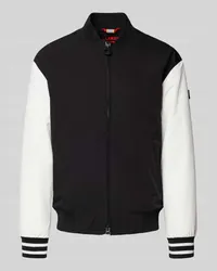 Wellensteyn College-Jacke in Two-Tone-Machart Modell 'COLLEGE PLAY Black