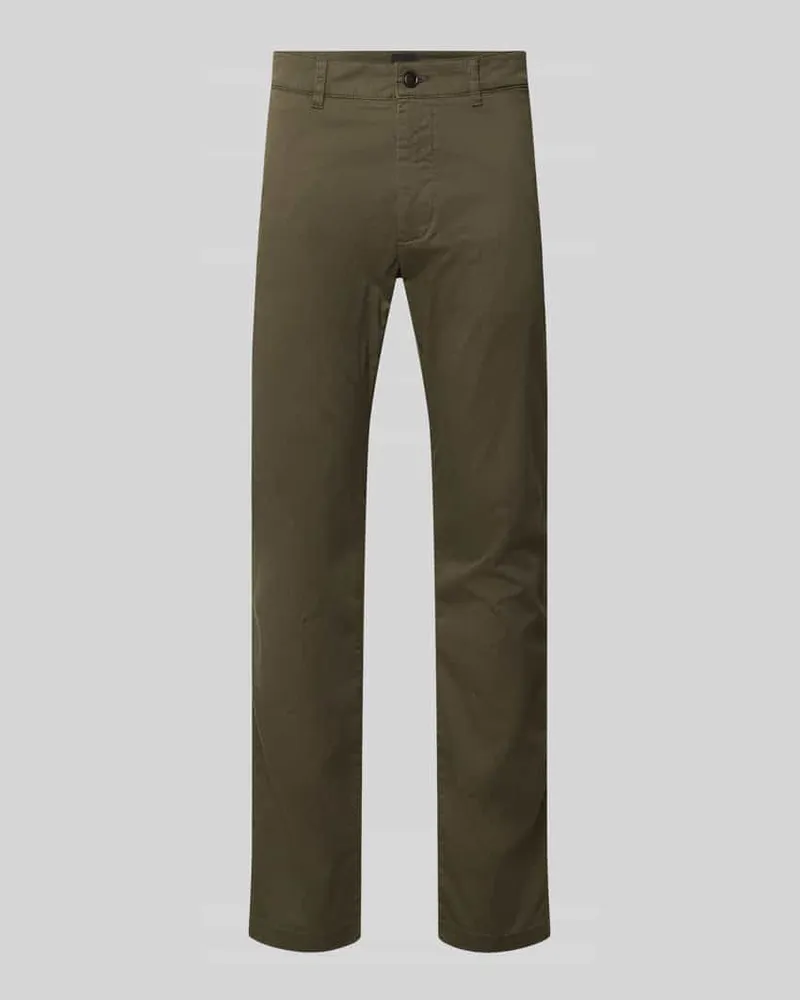HUGO BOSS Slim Fit Chino aus Baumwoll-Mix Modell 'Chino Slim 2 Oliv