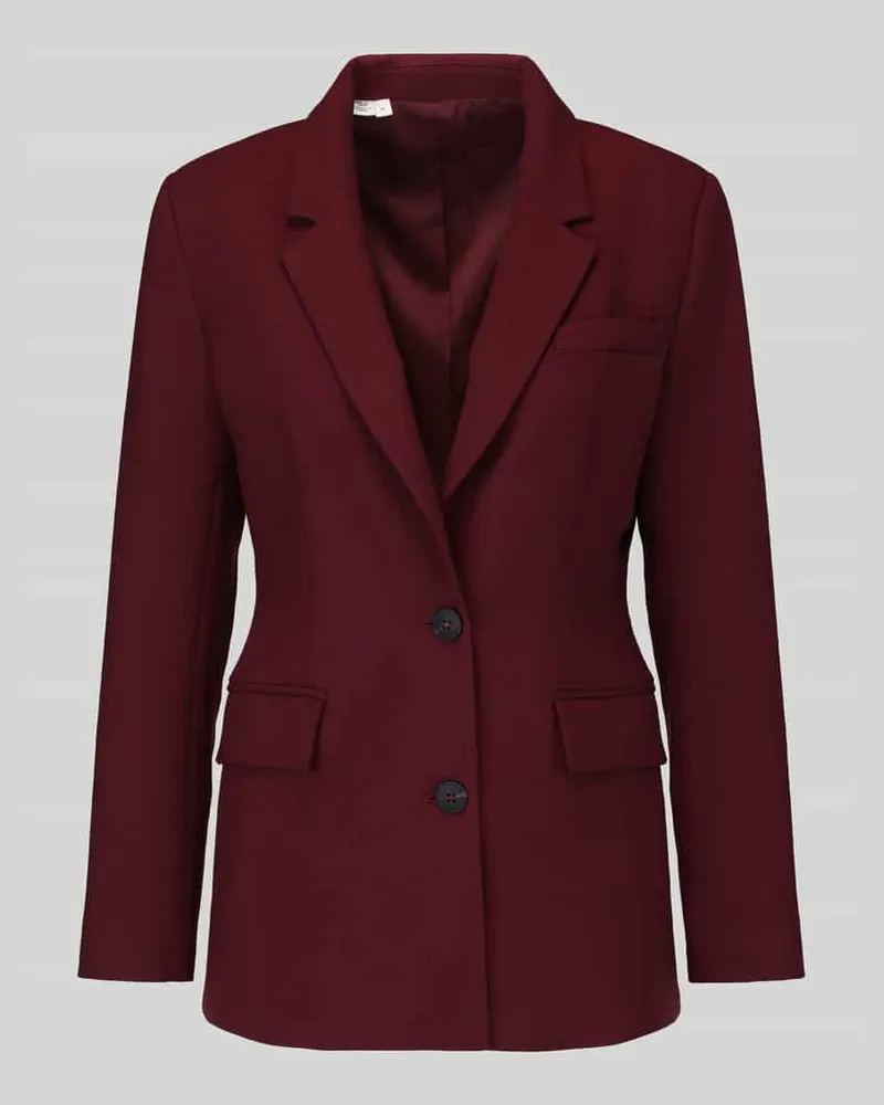 Selected Regular Fit Longblazer aus Viskose-Mix Modell 'RITA Bordeaux