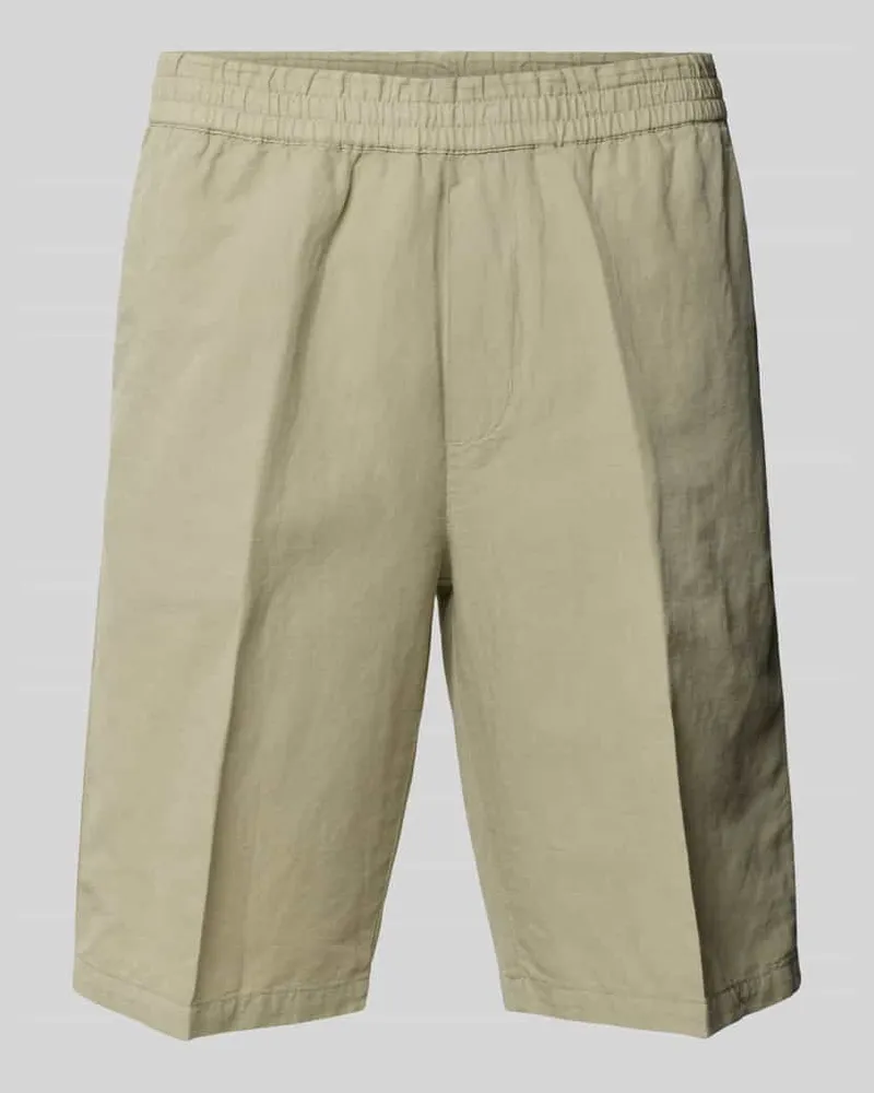 Filippa K Straight Fit Shorts aus Leinen-Mix Beige