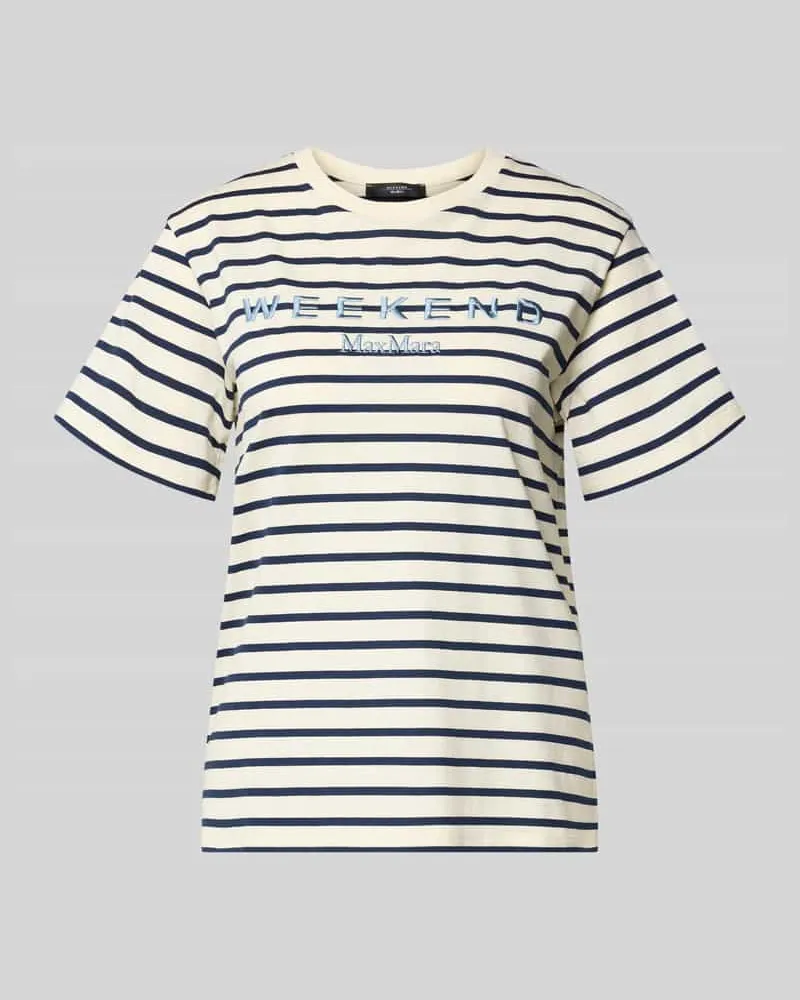 Max Mara Relaxed Fit T-Shirt aus reiner Baumwolle Modell 'BORA Weiss