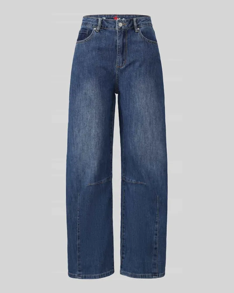 Buena Vista Barrel Jeans aus Baumwoll-Mix Hellblau