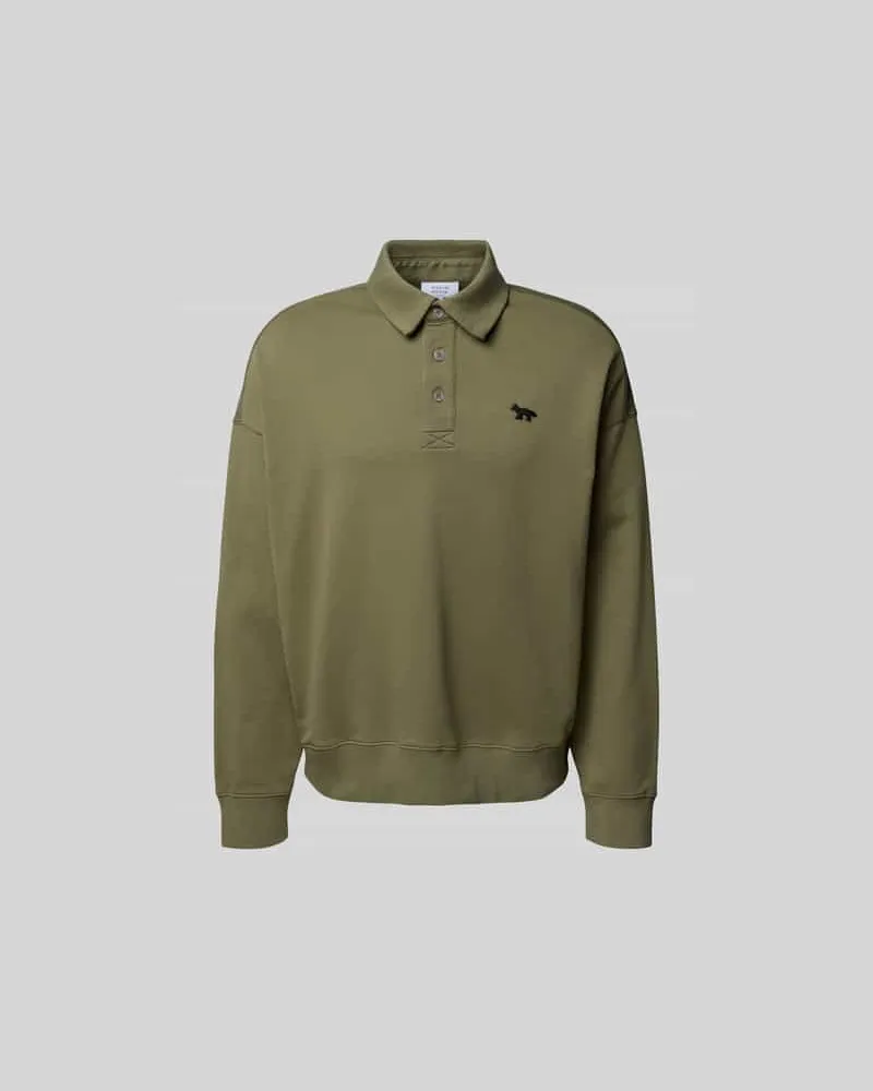 Kitsuné Oversized Sweatshirt aus Baumwolle Oliv