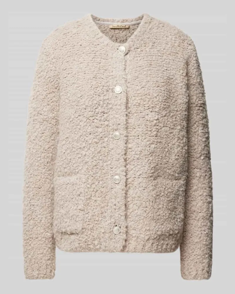 Smith & Soul Strickpullover mit Knopfleiste Taupe