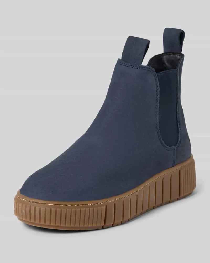 Tamaris Chelsea Boots aus echtem Rindsleder Dunkelblau