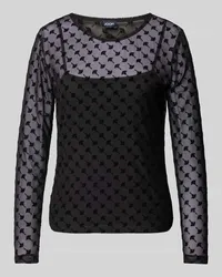 JOOP! Longsleeve in semitransparentem Design Black