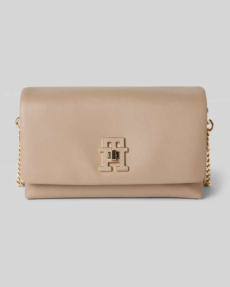 Tommy Hilfiger Umhängetasche mit Drehverschluss Taupe