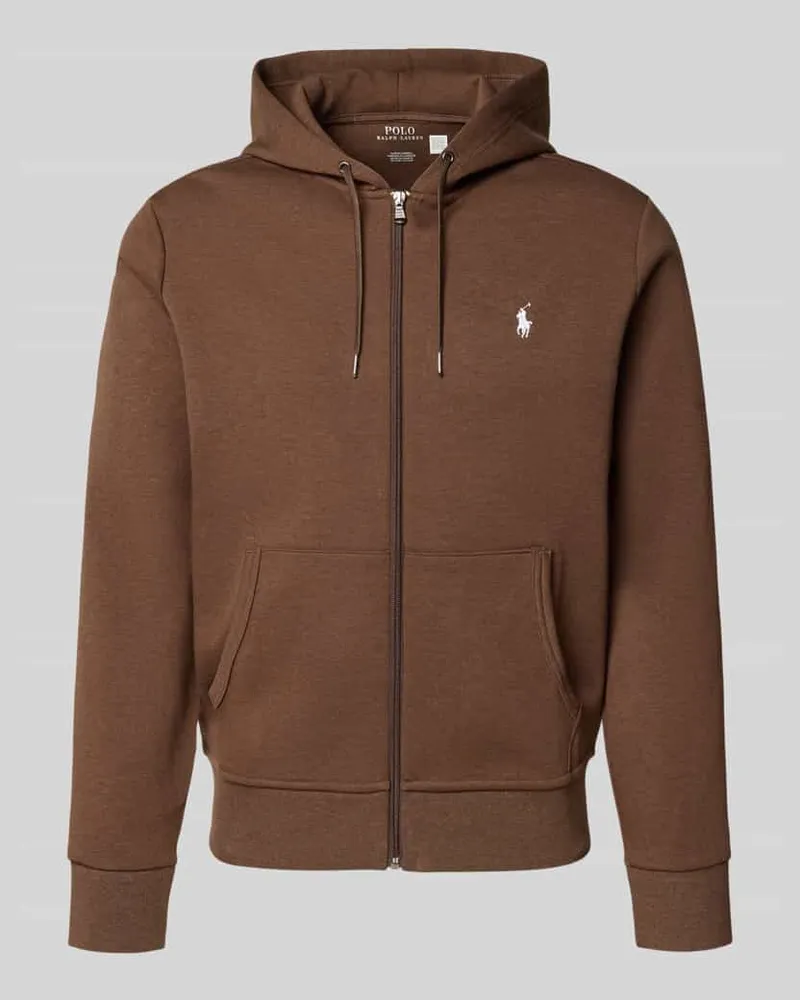 Ralph Lauren Regular Fit Sweatjacke aus Baumwoll-Mix Mittelbraun