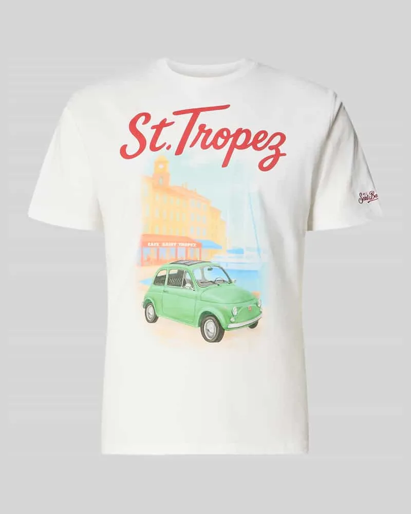 MC2 Saint Barth T-Shirt mit Motiv-Print Modell 'DENVER Weiss