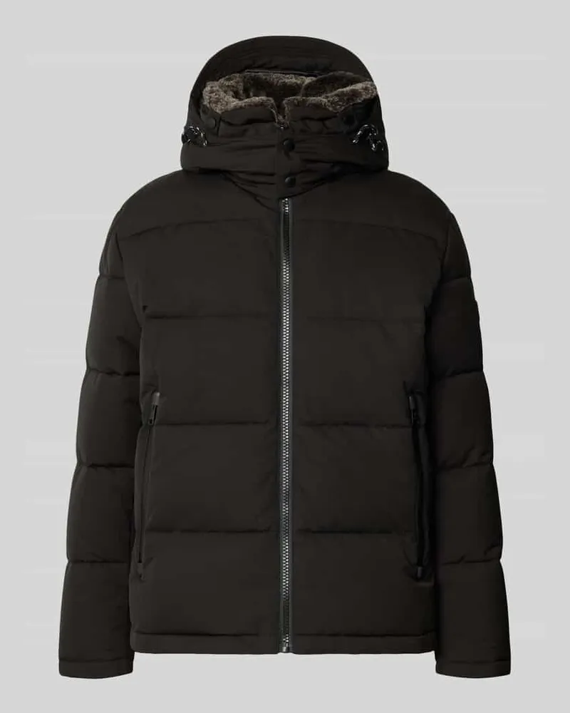 Strellson Regular Fit Steppjacke mit Reißverschlusstaschen Modell 'ARCOLA Black