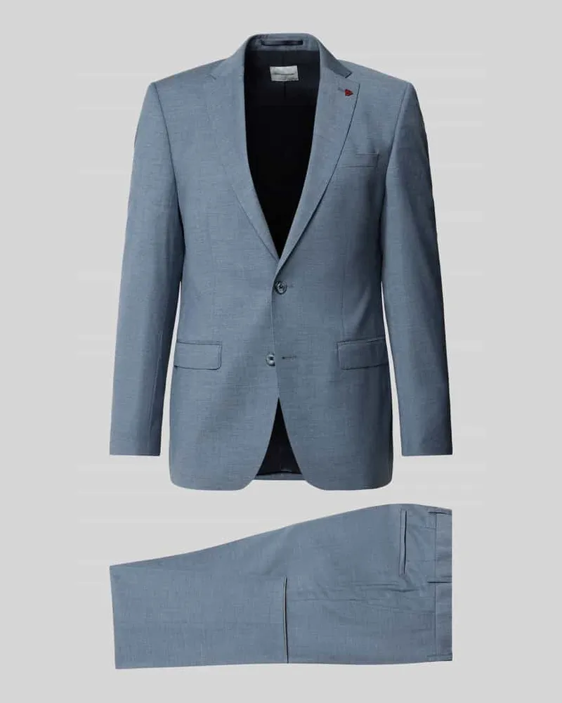 Roy Robson Slim Fit Anzug aus Viskose-Mix Dunkelblau