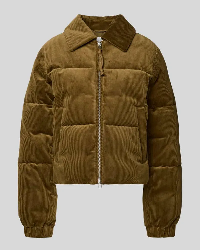 Marc O'Polo Boxy Fit Steppjacke aus Baumwoll-Cord Khaki
