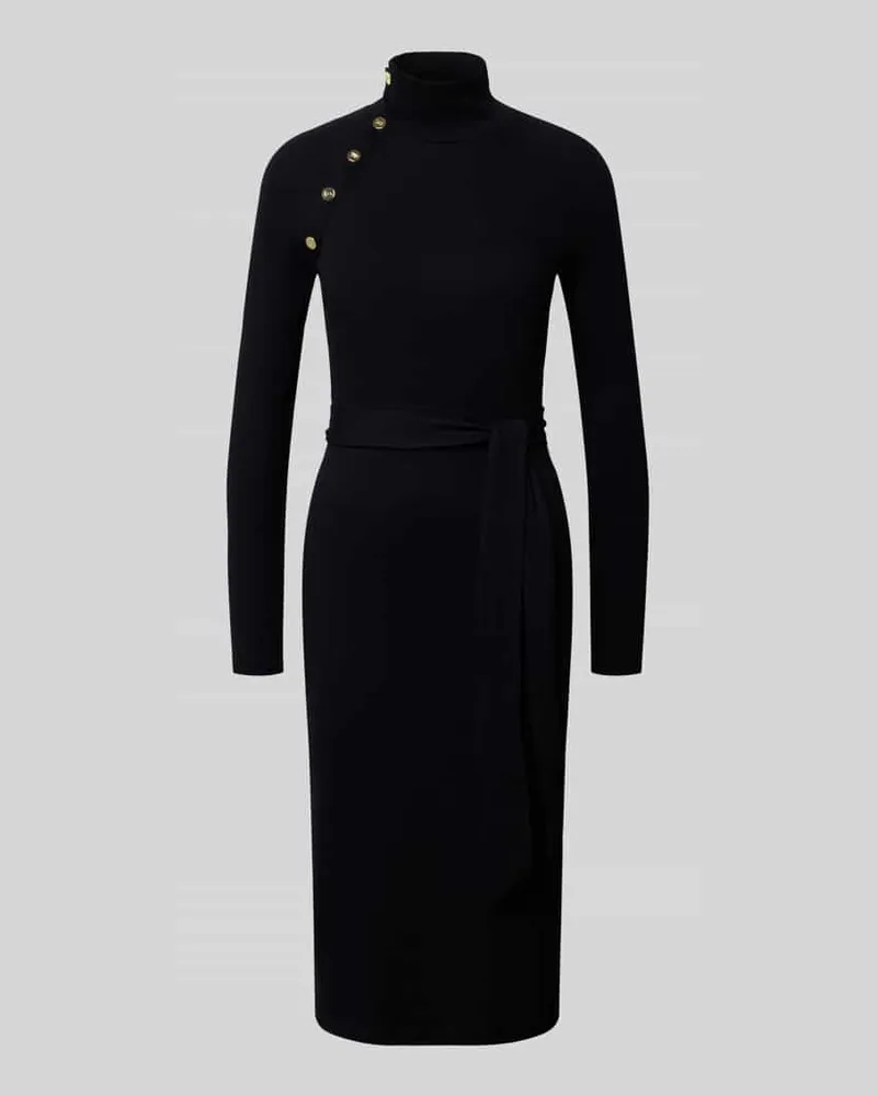 Ralph Lauren Midikleid mit Bindegürtel Modell 'VAHANT Black