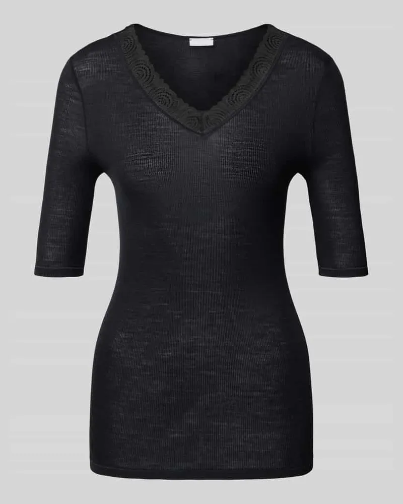 Hanro Longsleeve mit 1/2-Ärmel Black