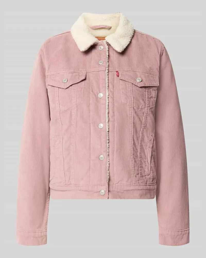 Levi's Regular Fit Jeansjacke aus reiner Baumwolle Modell 'ORIGINAL SHERPA TRUCKER Rosa