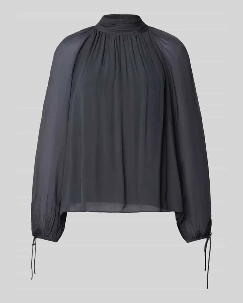 Herzen's Angelegenheit Blusenshirt mit Stehkragen Anthrazit