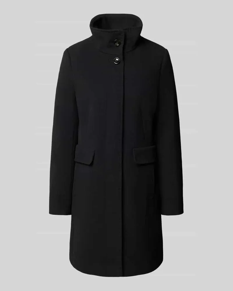 Gil Bret Wollmantel mit Kaschmir-Anteil Black