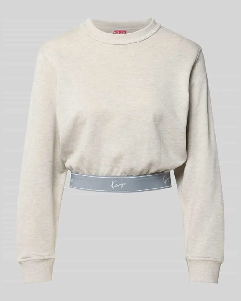 Kenzo Cropped Sweatshirt mit Logo-Stitching Weiss