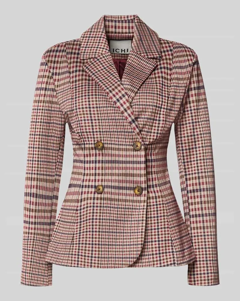ICHI Slim Fit Blazer mit Viskose-Anteil Modell 'Kate Bordeaux