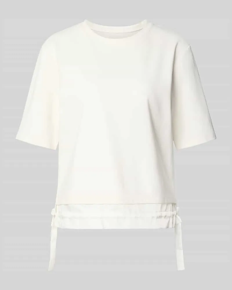 Marc Cain T-Shirt aus Modal-Mix mit Schleifen-Details Offwhite