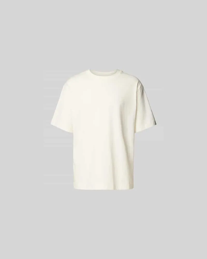 Closed T-Shirt mit geripptem Rundhalsausschnitt Offwhite