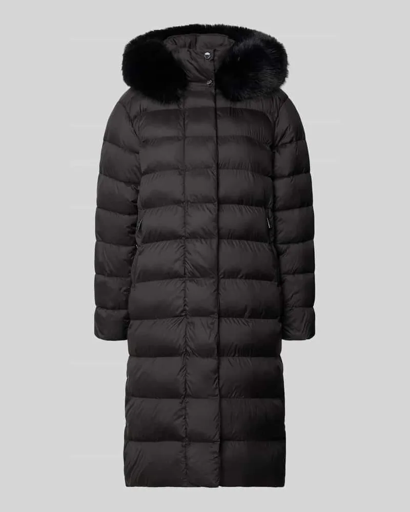 Fuchs Schmitt Steppmantel mit Kunstfellbesatz Black