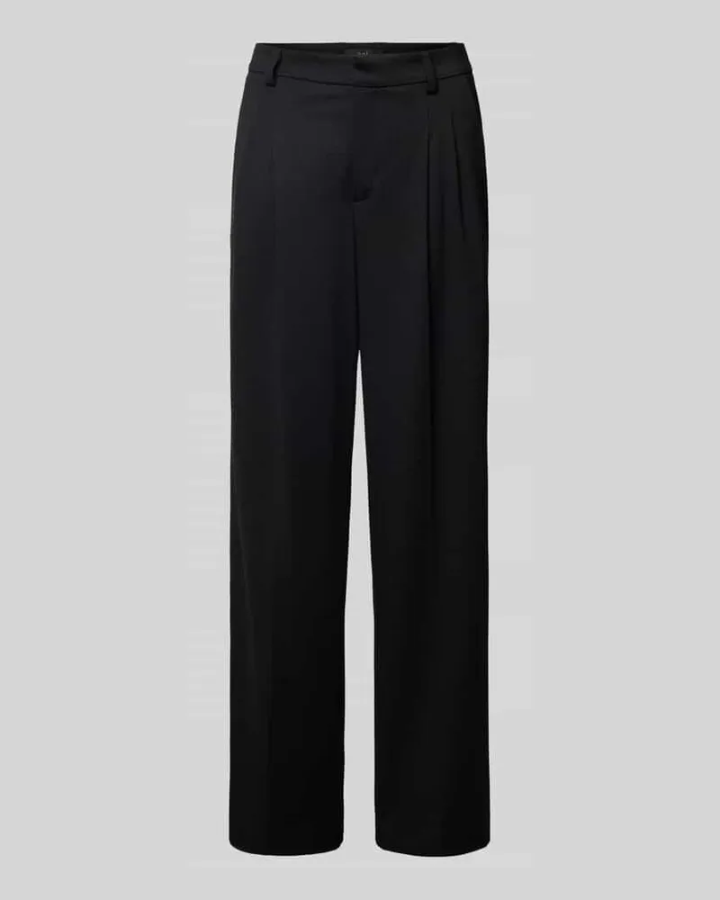 Oui  Stoffhose mit französischen Eingrifftaschen Black