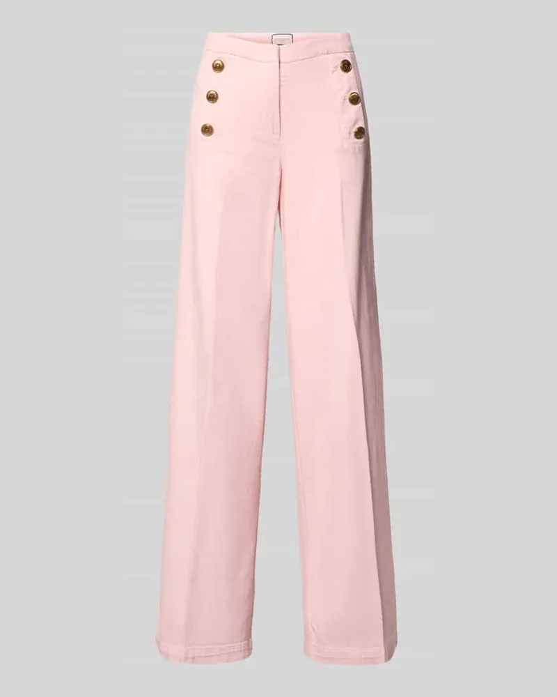 SEDUCTIVE  Wide Leg Hose mit Bügelfalten Modell 'Bridget Hellrosa