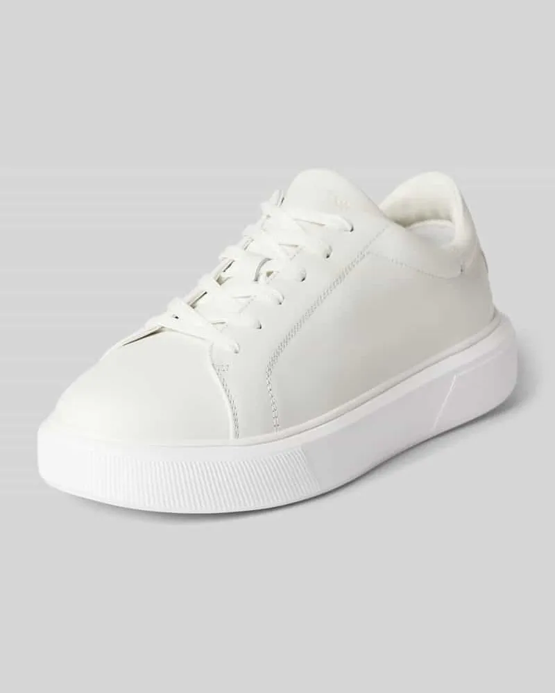 Marc O'Polo Sneaker aus Leder in unifarbenem Design Weiss