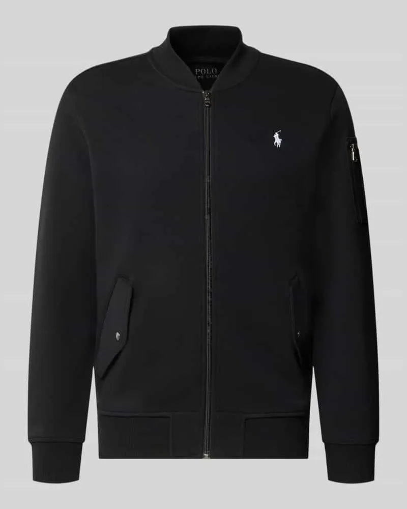 Ralph Lauren Regular Fit Sweatjacke aus Baumwoll-Mix Black