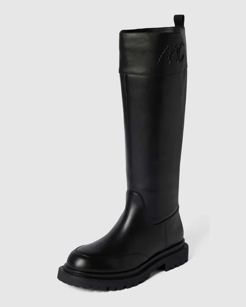 Marc Cain Stiefel aus Leder mit Label-Detail Black