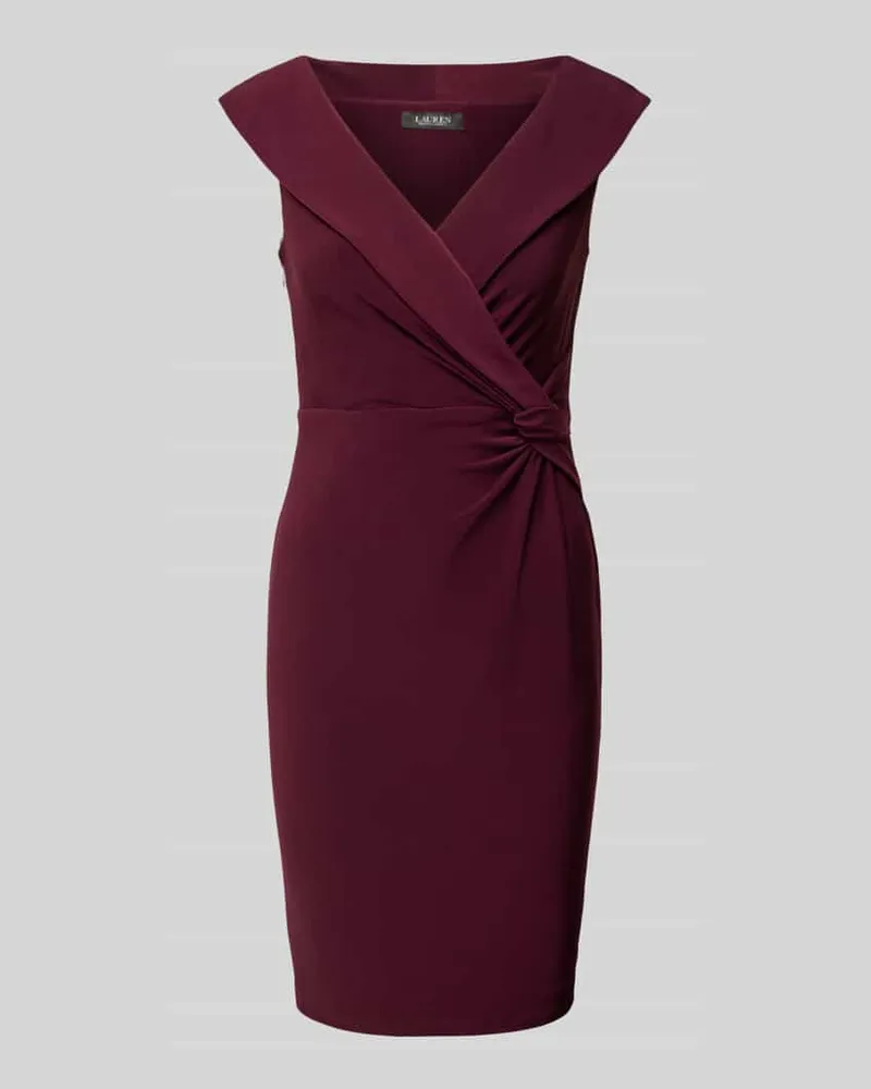 Ralph Lauren Minikleid mit Knoten-Detail Modell 'LEONIDAS Bordeaux