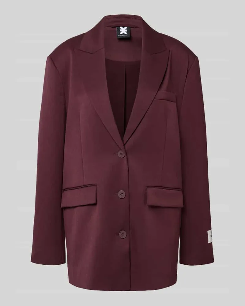 Karo Kauer Relaxed Fit Blazer mit Reverskragen Pflaume